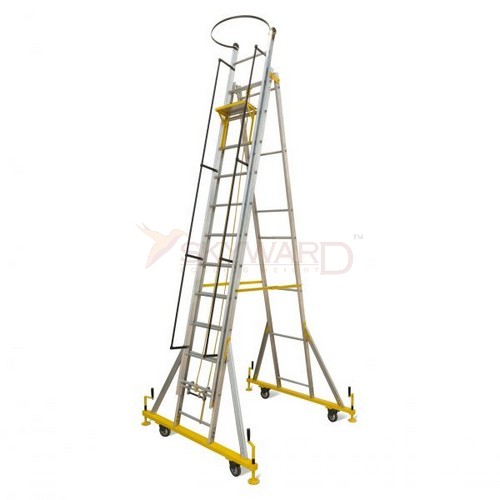 Model No. 1310 Aluminium Folding Extension Ladder for Home, Warehouse and Industrial Access Use, Professional Portable Ladder for Maintenance, Repair, Storage and Contractor Tasks